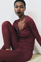 POINTELLE KNIT LEGGINGS
