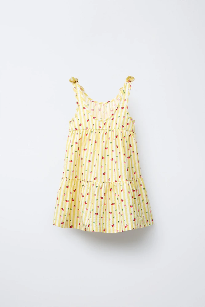 STRAWBERRY STRIPED DRESS