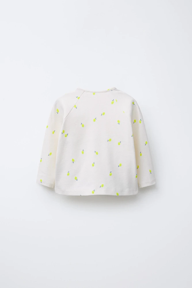 T-SHIRT CROISÉ CITRONS