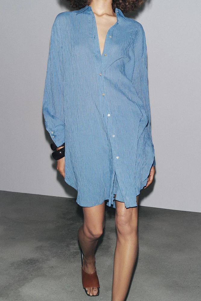 ZW COLLECTION LONG STRIPED SHIRT