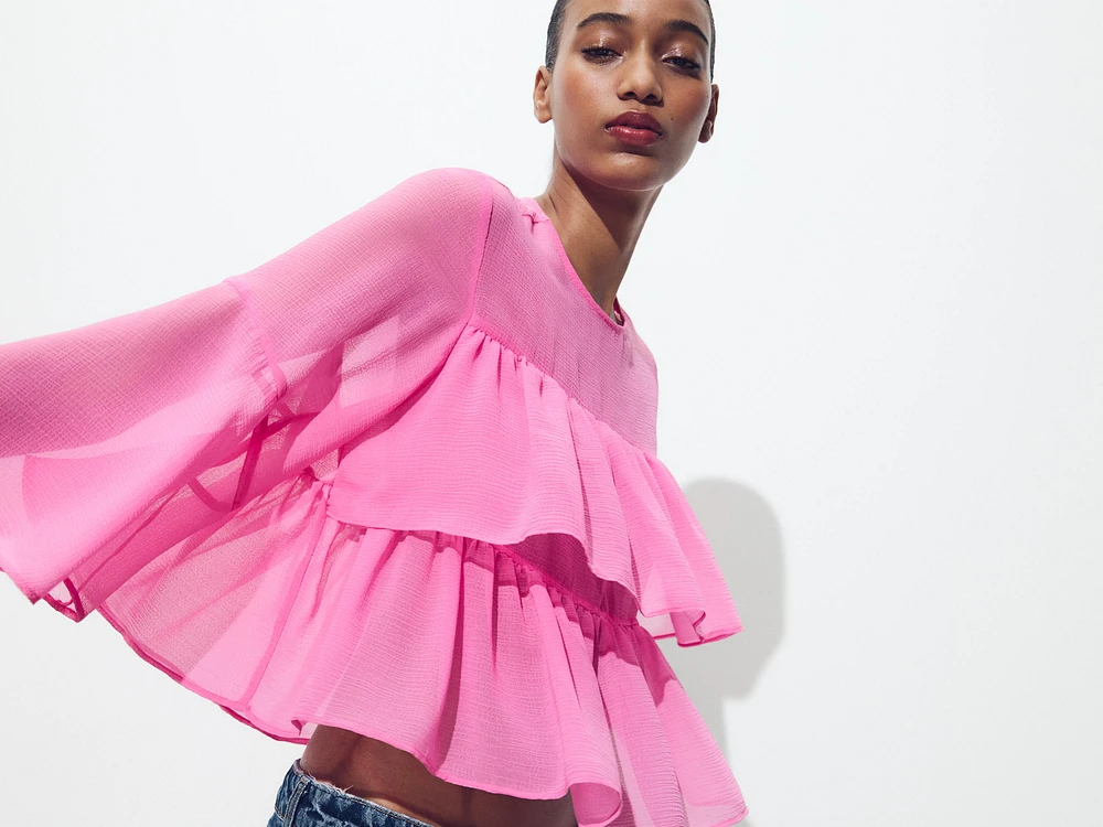 BLOUSE VOLANTS