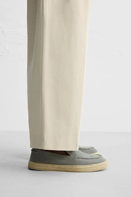 MOCASSINS CUIR JUTE