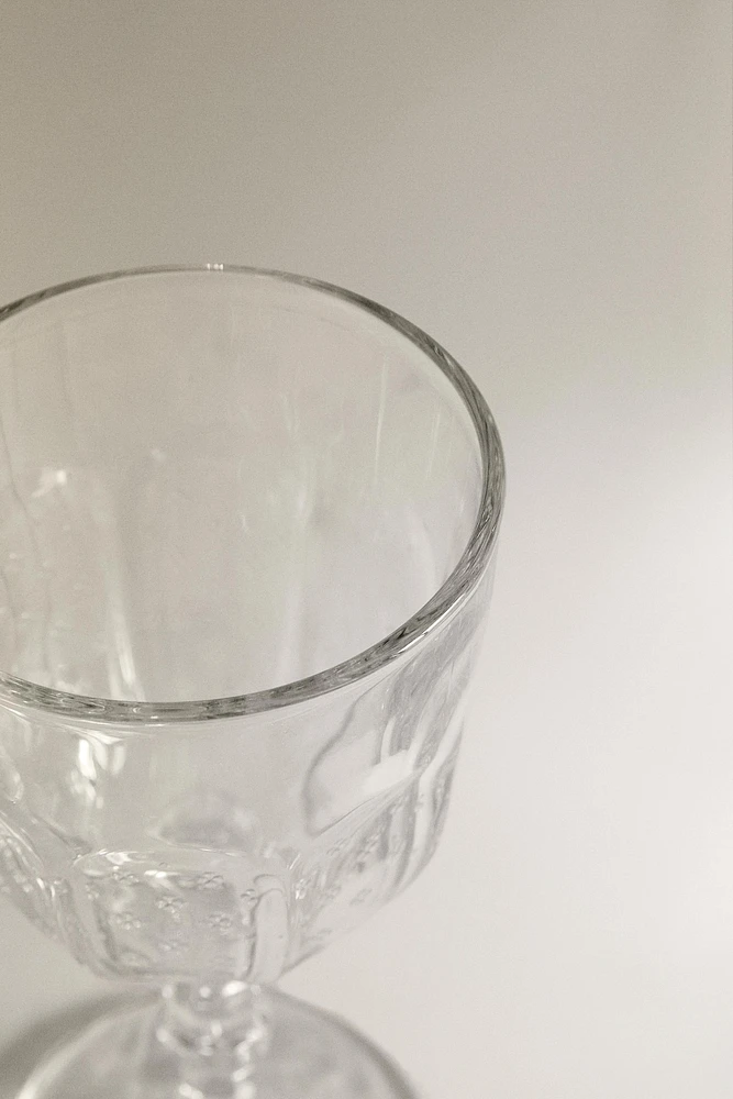 VERRE À VIN RECYCLABLE RELIEF