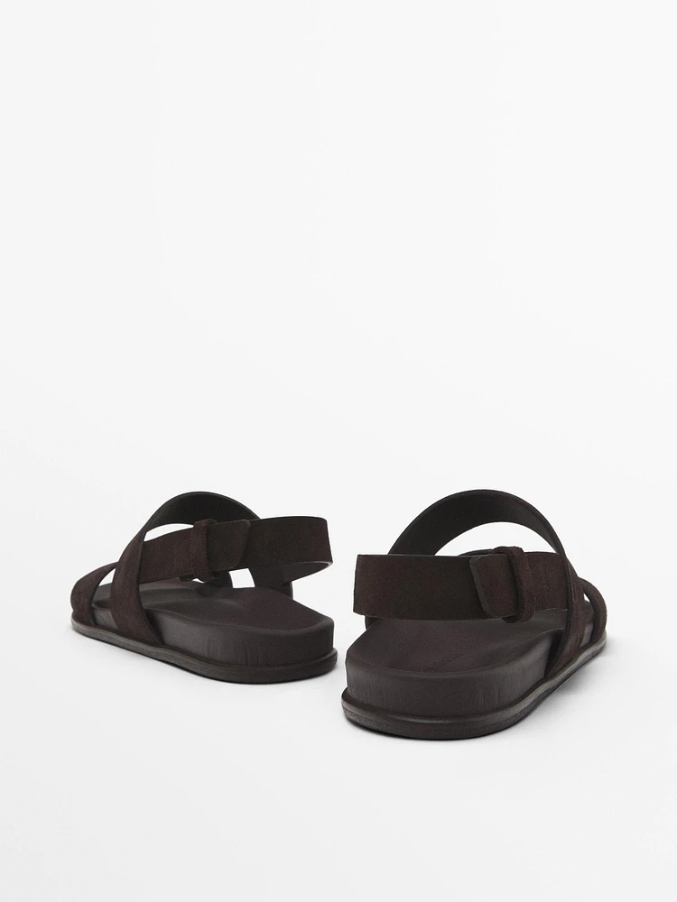 Sandales croûte de cuir