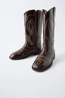LEATHER COWBOY BOOTS