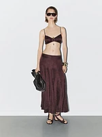 Flowing midi skirt with godet details - STUDIO
