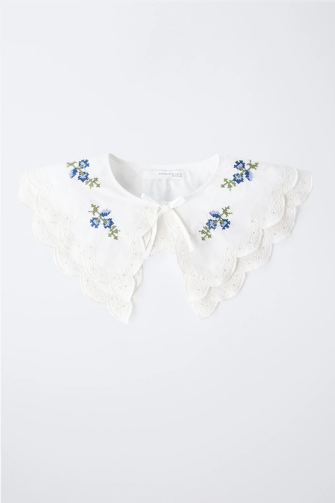 CROSS-STITCH EMBROIDERED COLLAR