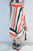 ASYMMETRIC STRIPED SKIRT ZW COLLECTION