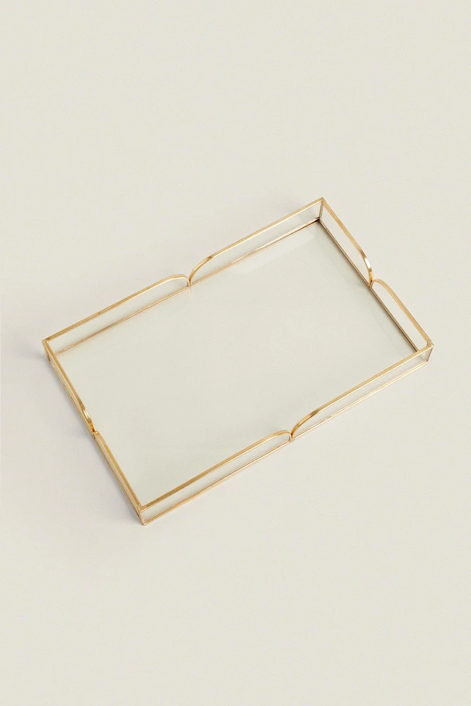 PLATEAU VERRE RECYCLABLE ET MÉTAL