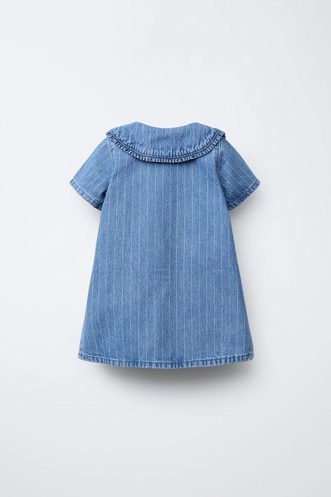ROBE EN JEAN À RAYURES