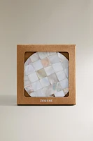 LOT DESSOUS DE VERRE NACRE (LOT DE 4)