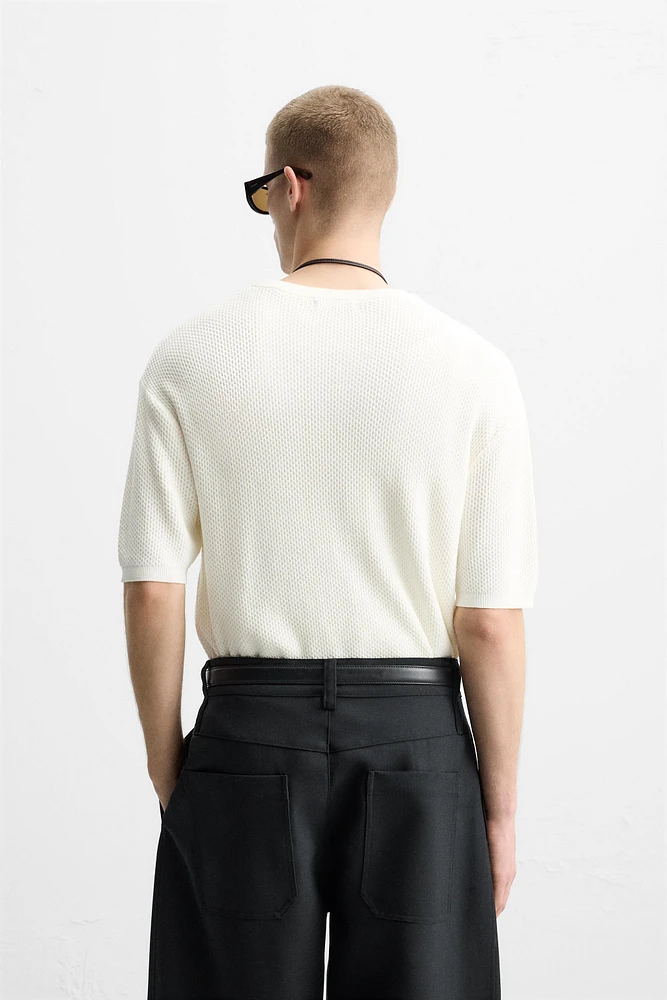 T-SHIRT EN MAILLE À TEXTURE