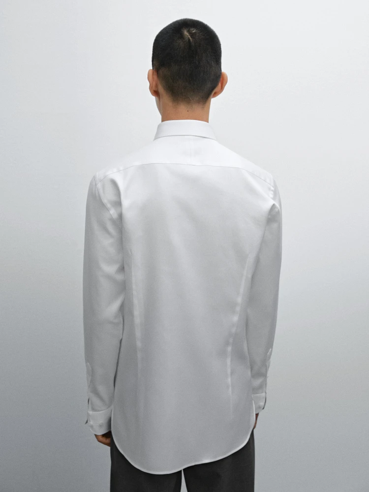 Chemise slim serge 100 % coton