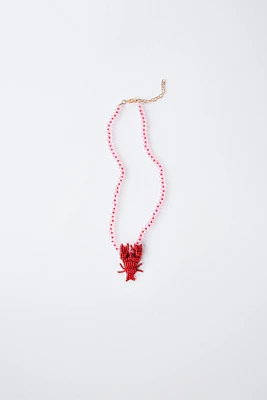 LOBSTER BEAD NECKLACE