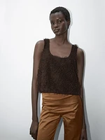 Bouclé knit top with thread detail - Studio