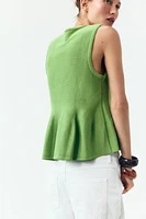 KNIT PEPLUM TOP