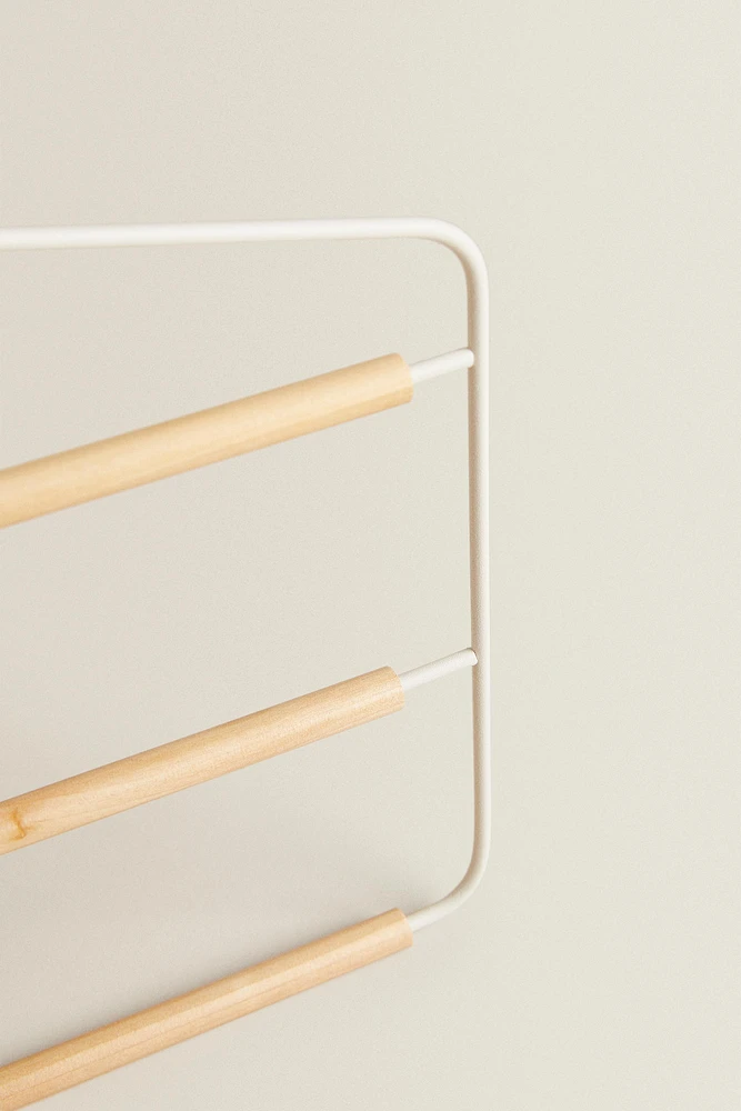 METAL AND WOOD PANTS HANGER