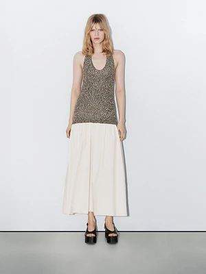 Robe longue bi-matière - Studio