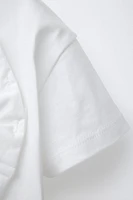T-SHIRT AVEC APPLICATION LACET POPELINE