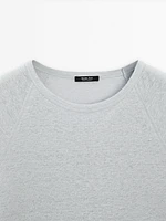 100% linen lightweight ribbed T-shirt