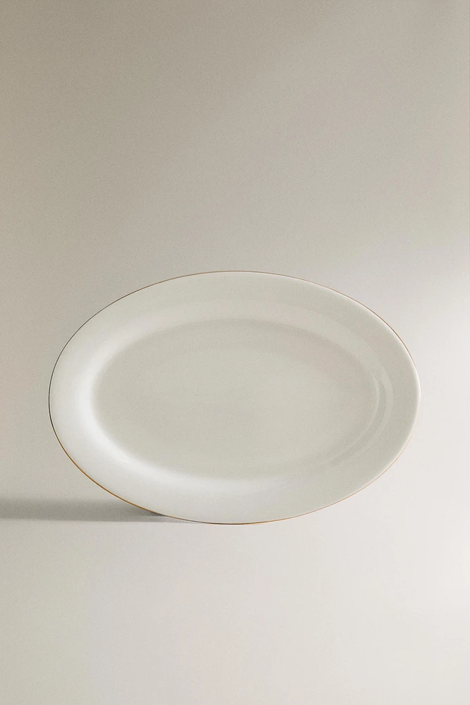 PLAT OVALE PORCELAINE BONE CHINA BORD