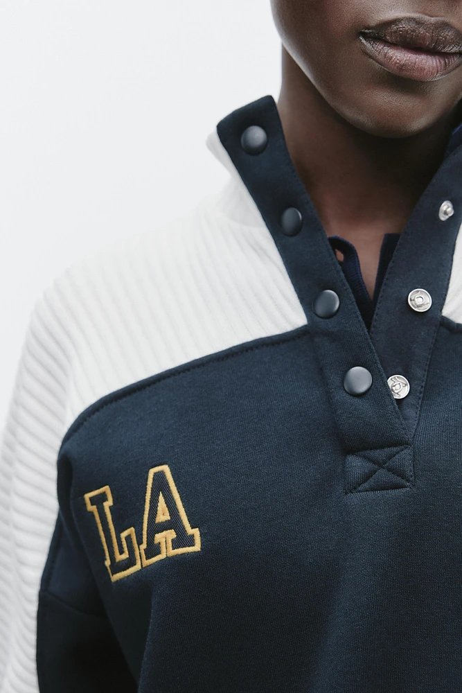 SWEATSHIRT WITH TRICOT