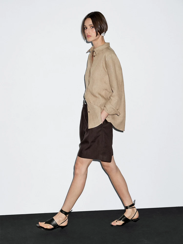 Chemisier chambray 100 % lin