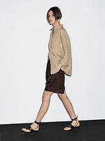 Chemisier chambray 100 % lin