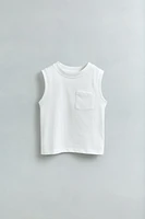 SLEEVELESS POCKET T-SHIRT