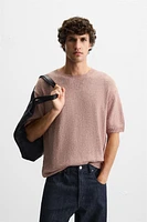 TEXTURED KNIT T-SHIRT