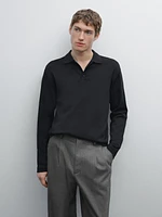 Pull polo manches longues