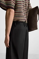 BELTED PLEATED SHORTS