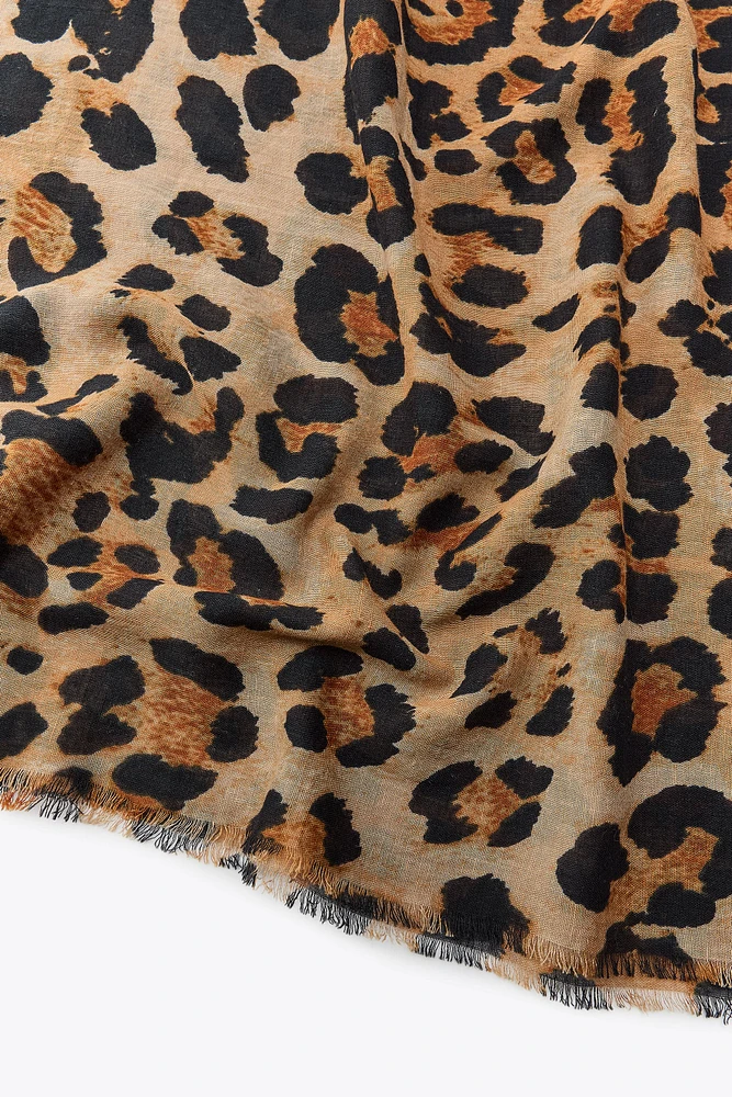 FOULARD À IMPRIMÉ ANIMALIER