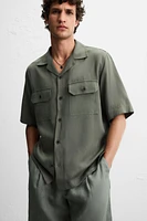 LYOCELL-LINEN FLOWY SHIRT