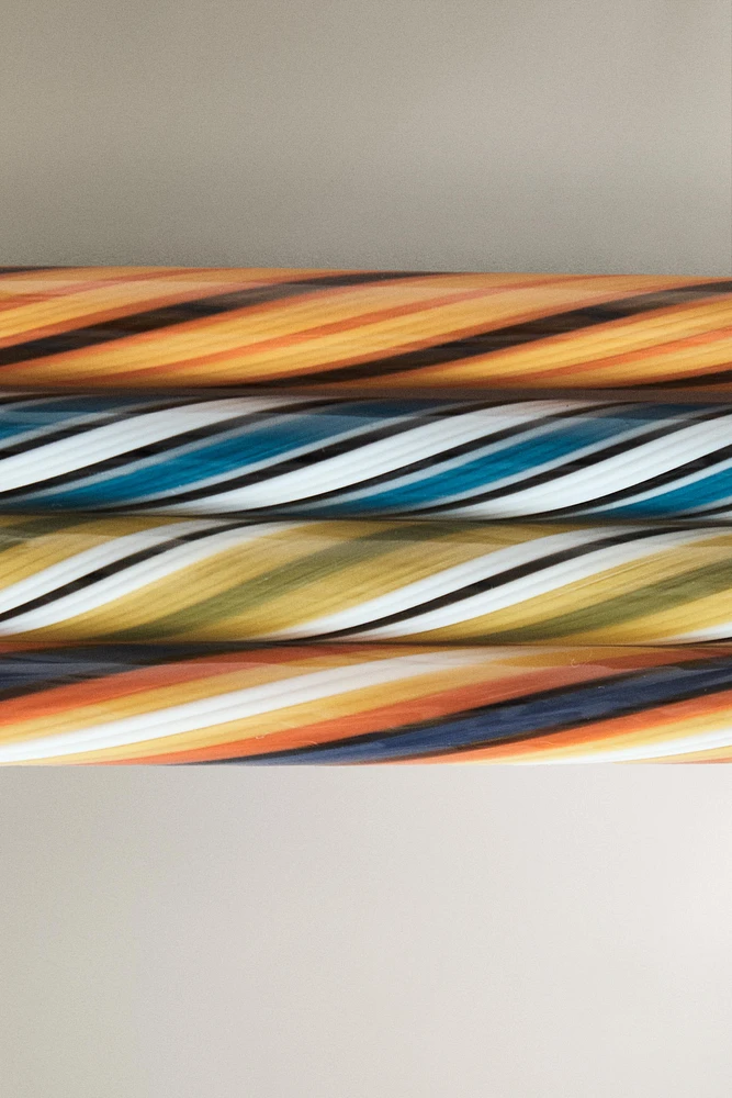 SET OF SPIRAL GLASS STRAWS (SET OF 4)