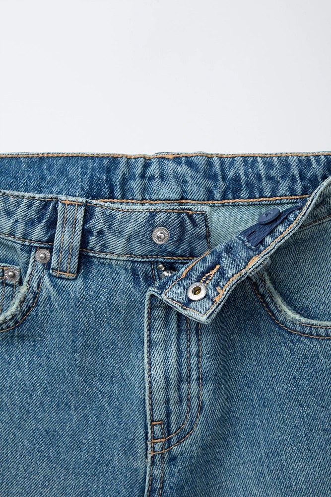 WIDE-FIT DENIM SHORTS