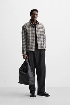 STRUCTURED CHECKERED OVERSHIRT