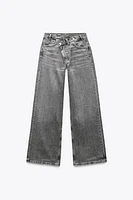 TRF MID-RISE CROSS WAIST BAGGY JEANS