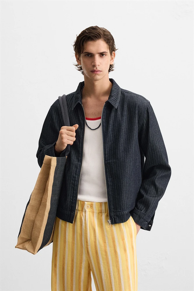 HERRINGBONE DENIM JACKET