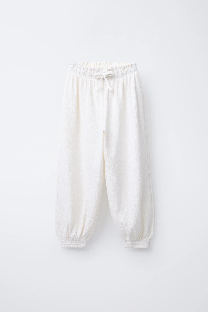 PANTALON BALLON TEXTURÉ