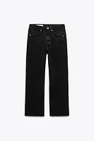 TRF HIGH-WAISTED CROPPED FLARE JEANS