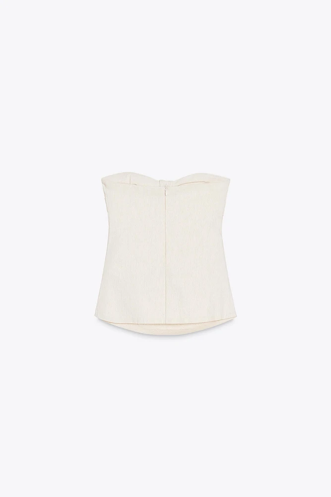 TOP BUSTIER DÉCOLLETÉ EN CŒUR