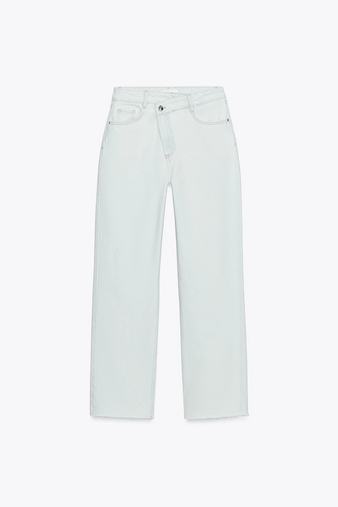 Z.09 STRAIGHT ANKLE HIGH WAIST CROSSOVER JEANS