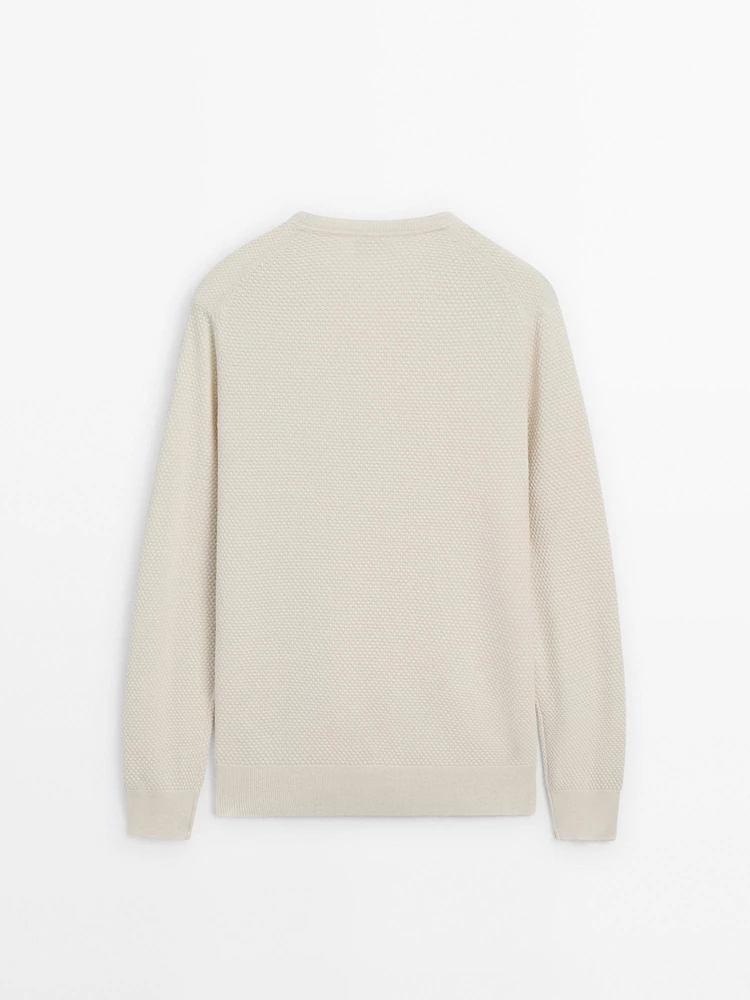 Pull en maille de coton mélang