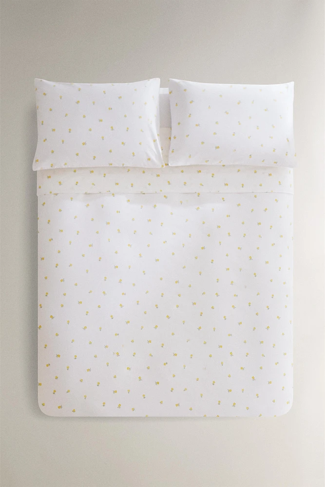 MIMOSA PRINT COTTON DUVET COVER