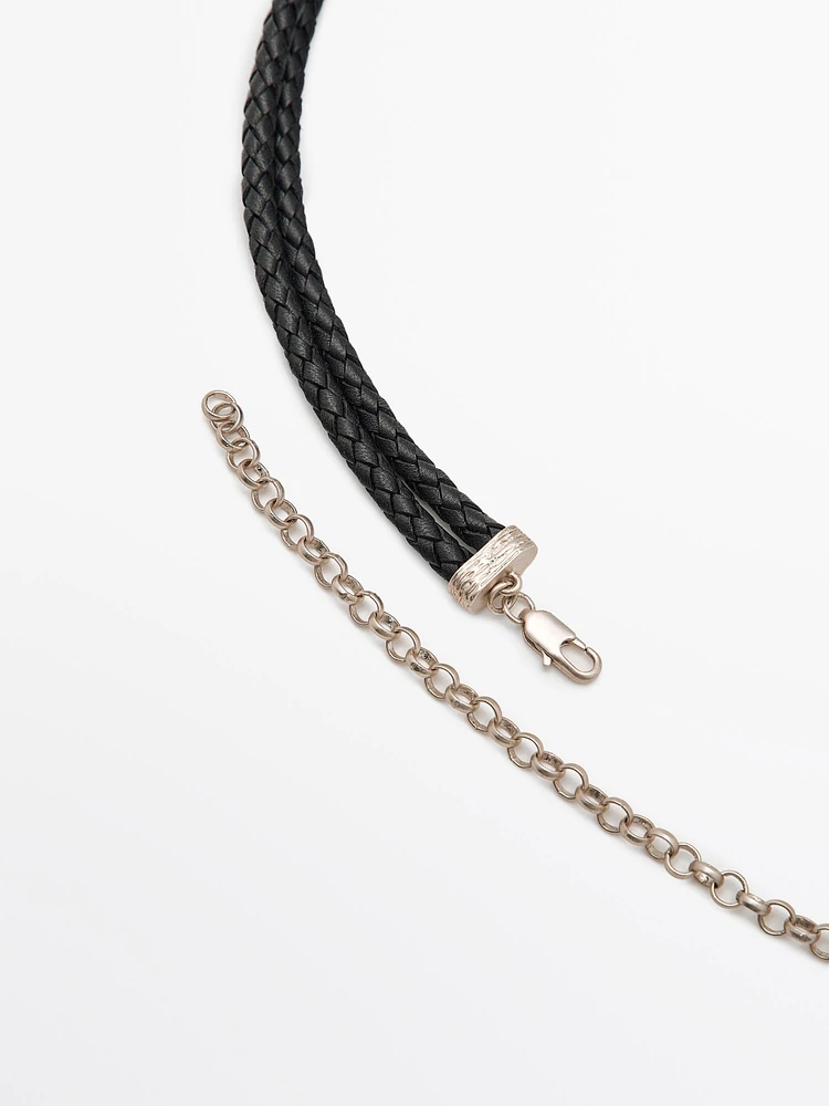 Ceinture en cuir avec boucle fossile
