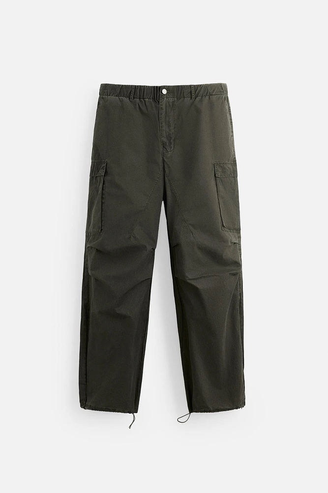 PANTALON CARGO TECHNIQUE DÉLAVÉ