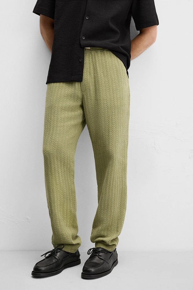 TEXTURED PANTS