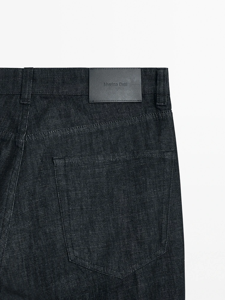 Jean tapered en coton mélangé