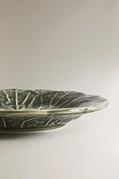 STONEWARE CABBAGE DESSERT PLATE